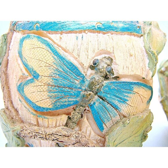 Mini Resin Bamboo Butterfly Bird Design Planters Trinket Dish Succulents Sz 3x3 - Picture 10 of 11